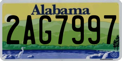 AL license plate 2AG7997