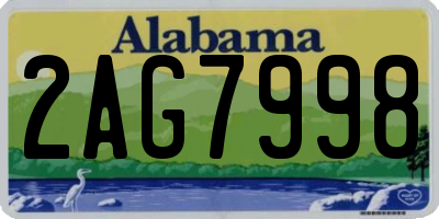 AL license plate 2AG7998
