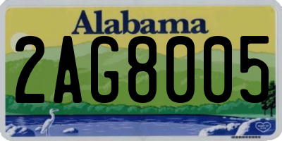 AL license plate 2AG8005