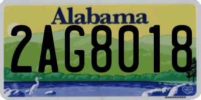 AL license plate 2AG8018