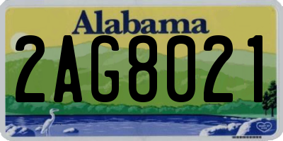 AL license plate 2AG8021