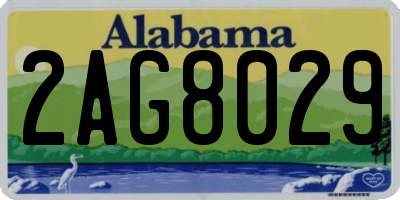 AL license plate 2AG8029