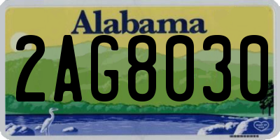 AL license plate 2AG8030