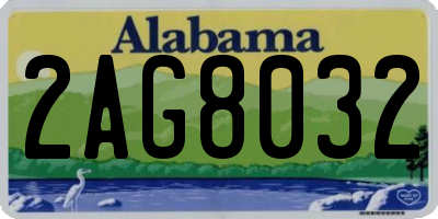 AL license plate 2AG8032