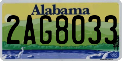 AL license plate 2AG8033