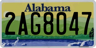 AL license plate 2AG8047