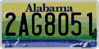 AL license plate 2AG8051