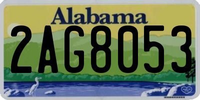 AL license plate 2AG8053