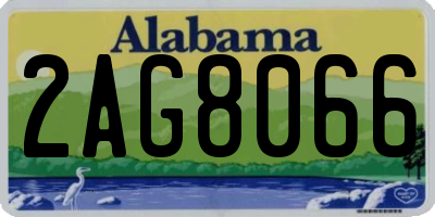 AL license plate 2AG8066