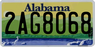 AL license plate 2AG8068