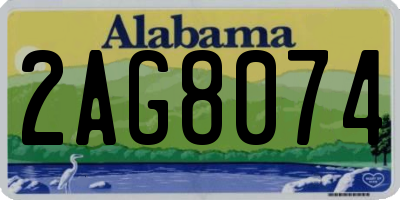 AL license plate 2AG8074