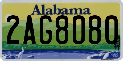 AL license plate 2AG8080