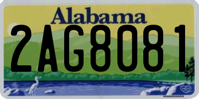 AL license plate 2AG8081