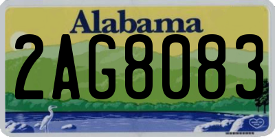AL license plate 2AG8083
