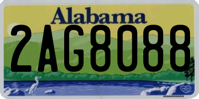 AL license plate 2AG8088