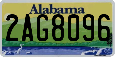 AL license plate 2AG8096