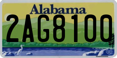 AL license plate 2AG8100