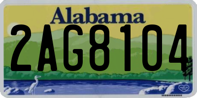 AL license plate 2AG8104