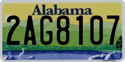 AL license plate 2AG8107