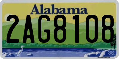 AL license plate 2AG8108