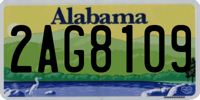 AL license plate 2AG8109