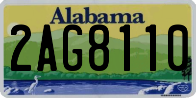 AL license plate 2AG8110