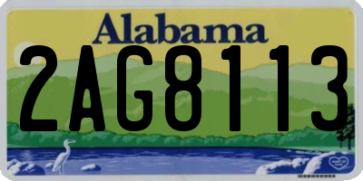 AL license plate 2AG8113
