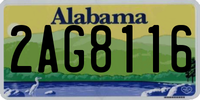 AL license plate 2AG8116