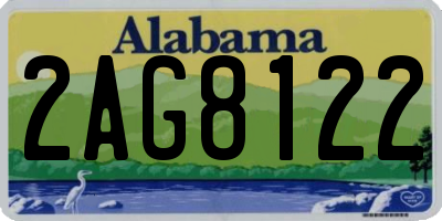 AL license plate 2AG8122