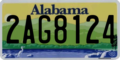 AL license plate 2AG8124