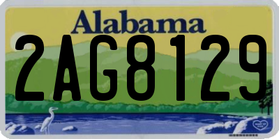 AL license plate 2AG8129