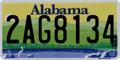 AL license plate 2AG8134