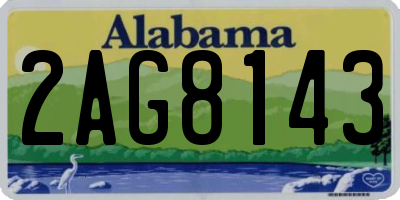 AL license plate 2AG8143