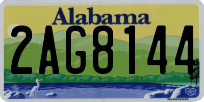 AL license plate 2AG8144