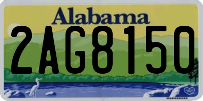 AL license plate 2AG8150