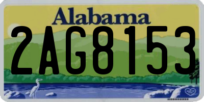 AL license plate 2AG8153