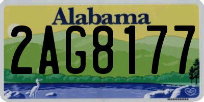 AL license plate 2AG8177