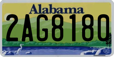 AL license plate 2AG8180