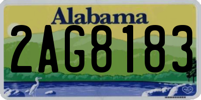AL license plate 2AG8183