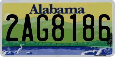 AL license plate 2AG8186
