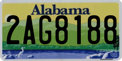 AL license plate 2AG8188