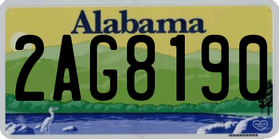 AL license plate 2AG8190