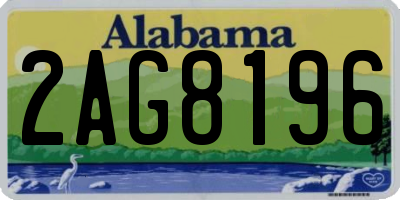 AL license plate 2AG8196