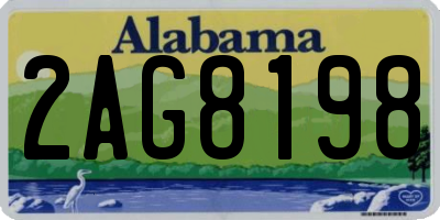 AL license plate 2AG8198