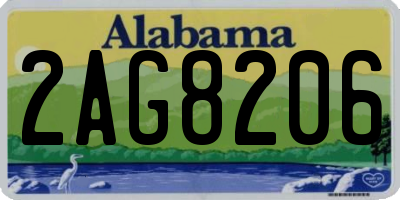 AL license plate 2AG8206