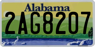 AL license plate 2AG8207