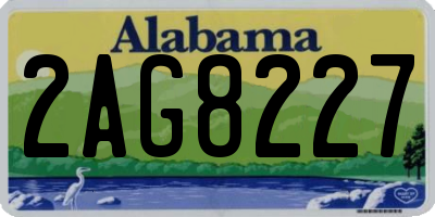 AL license plate 2AG8227