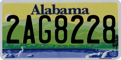 AL license plate 2AG8228