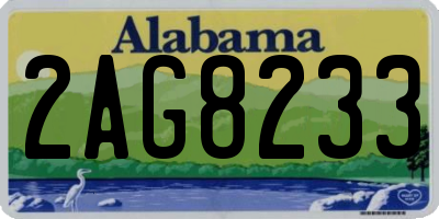 AL license plate 2AG8233