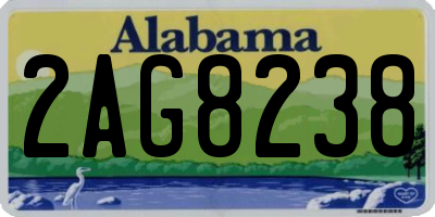 AL license plate 2AG8238
